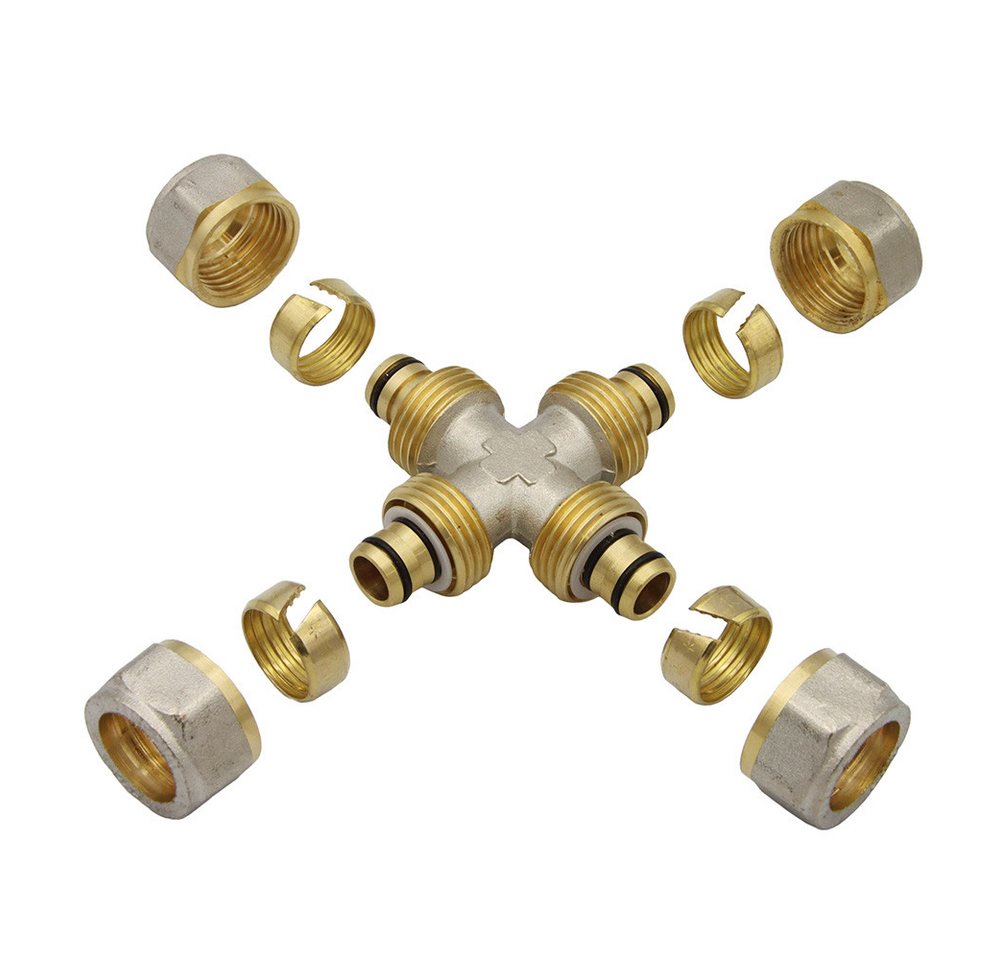 Thumbnail - PipeTec Deutschland Gewindefitting Schraubfitting Kreuz-T-Stück 16x2 mm Mehrschichtverbundrohr