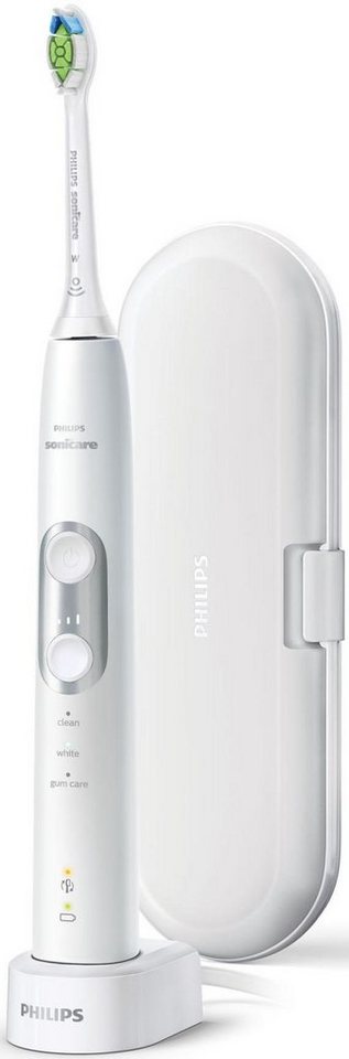 Philips Sonicare Elektrische Zahnbürste HX6877/28, Aufsteckbürsten: 1 St.,  ProtectiveClean 6100, Schallzahnbürste, mit 3 Putzprogrammen, Strahlend  weiße + gesunde Zähne dank einzigartiger Schalltechnologie