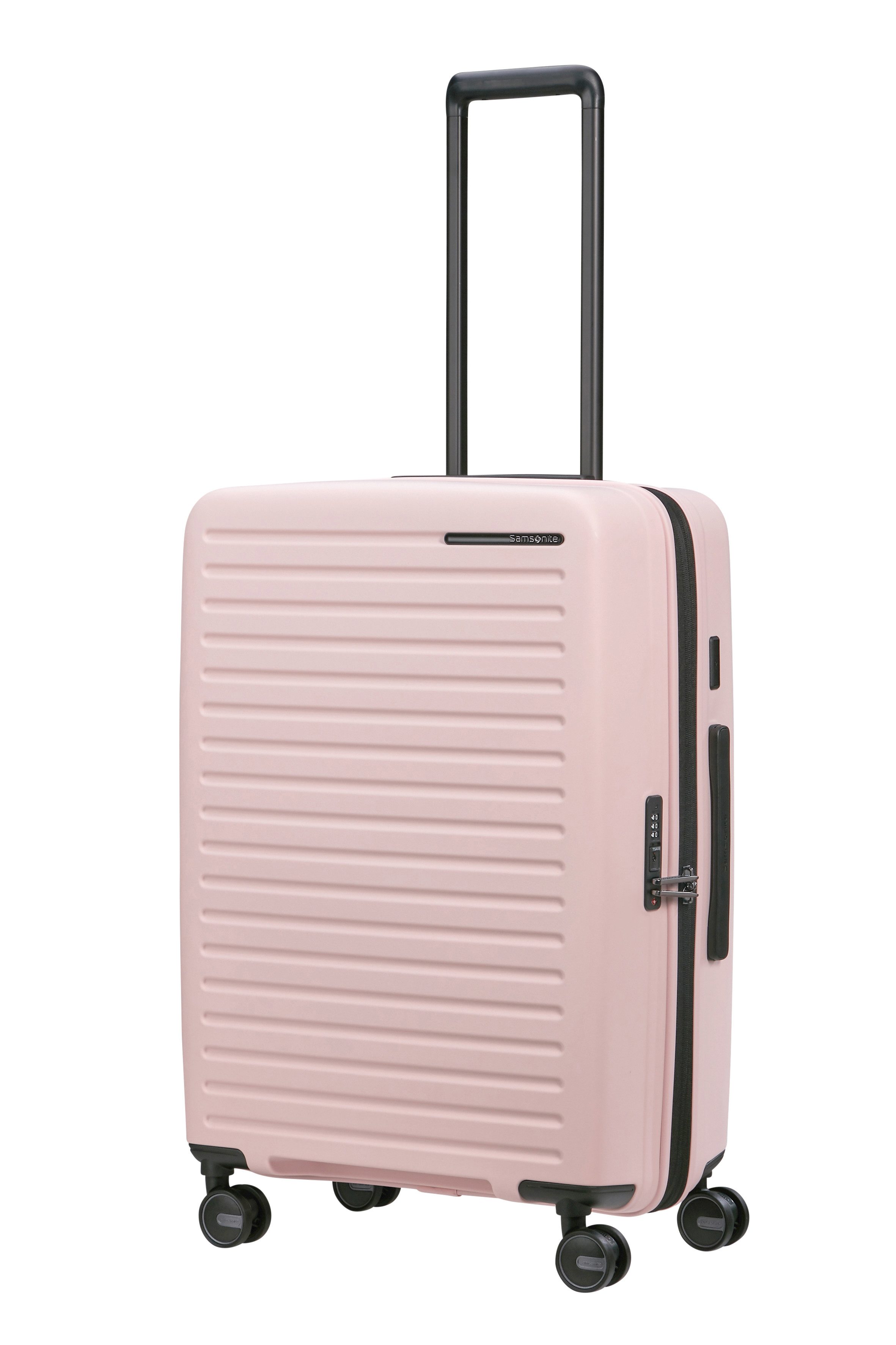 Samsonite Hartschalen-Trolley RESTACKD, 4 Rollen, mit fester Trennwand und verstellbaren Packgurten