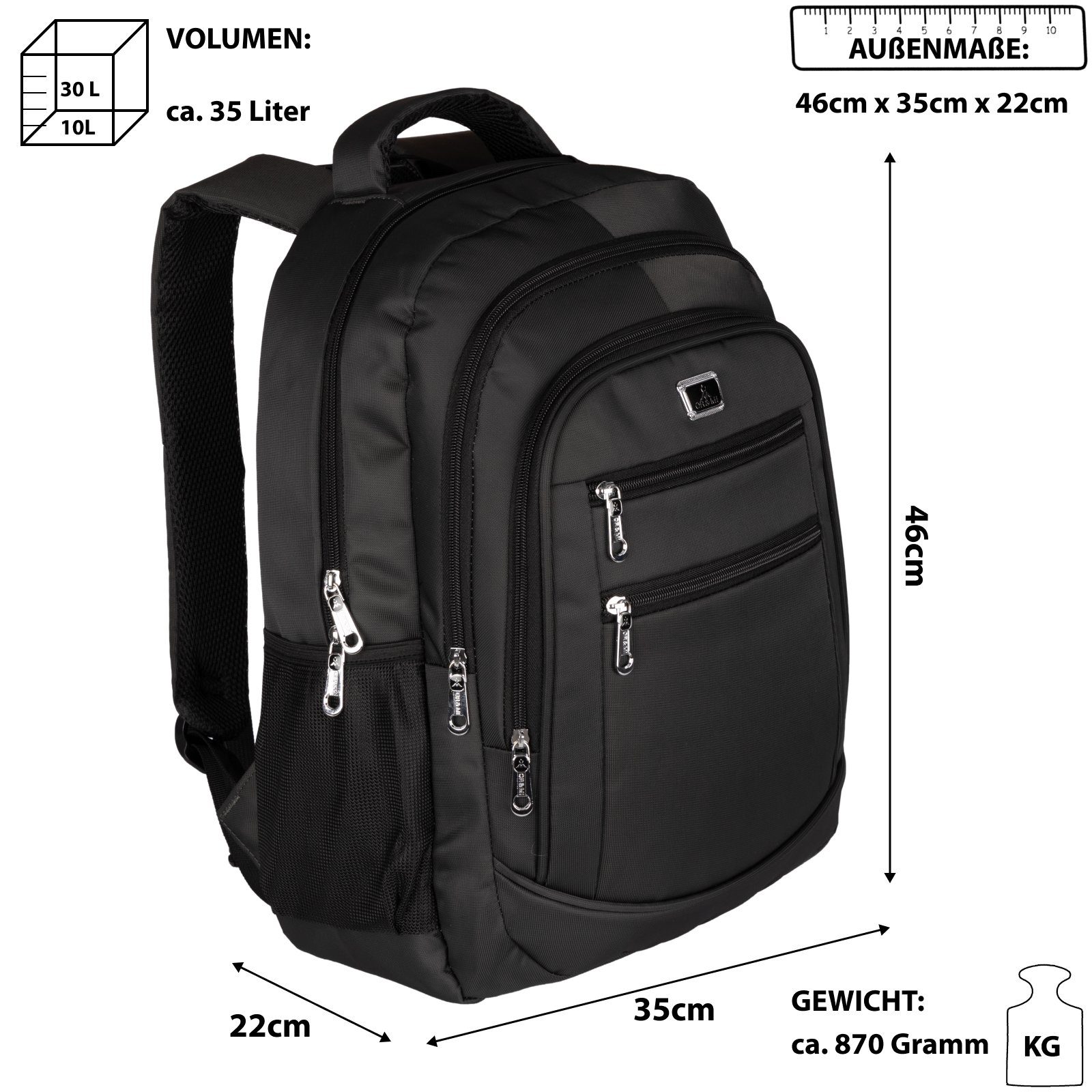 EAAKIE Rucksack EAAKIE Rucksack Laptop Sport Reisen Arbeit Freizeit Schulru günstig online kaufen