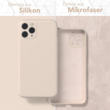 EAZY CASE Handyhülle TPU Hülle für Apple iPhone 11 Pro 5,8 Zoll, Bumper Case Matt Slimcover Silikonschutzhülle elastisch Taupe / Beige
