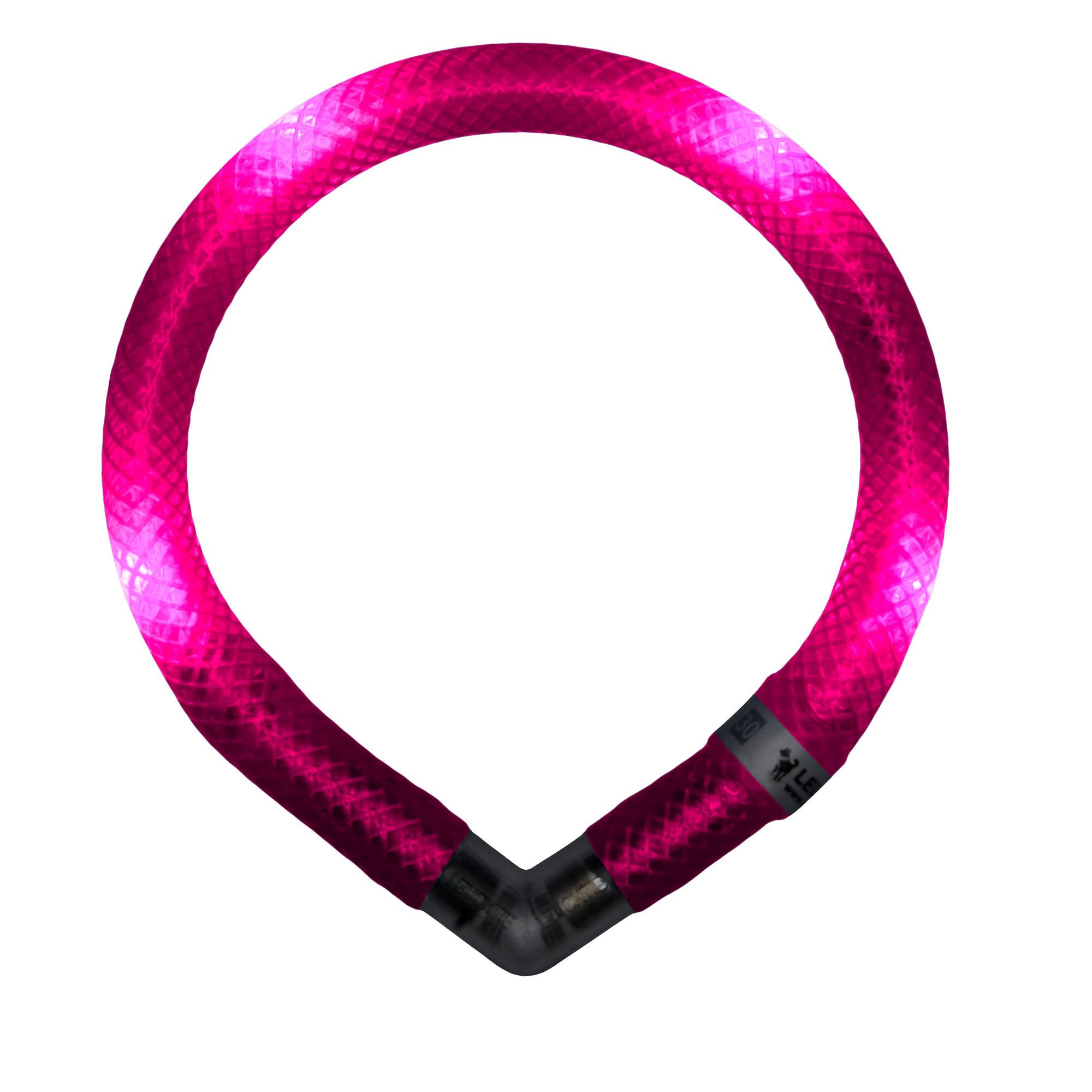 LEUCHTIE Leuchthalsband LEUCHTIE Mini Bewegungssensor hotpink 25, Extra leichtes LED-Halsband für kleine Hunde – bis zu 50 h Leuchtdauer