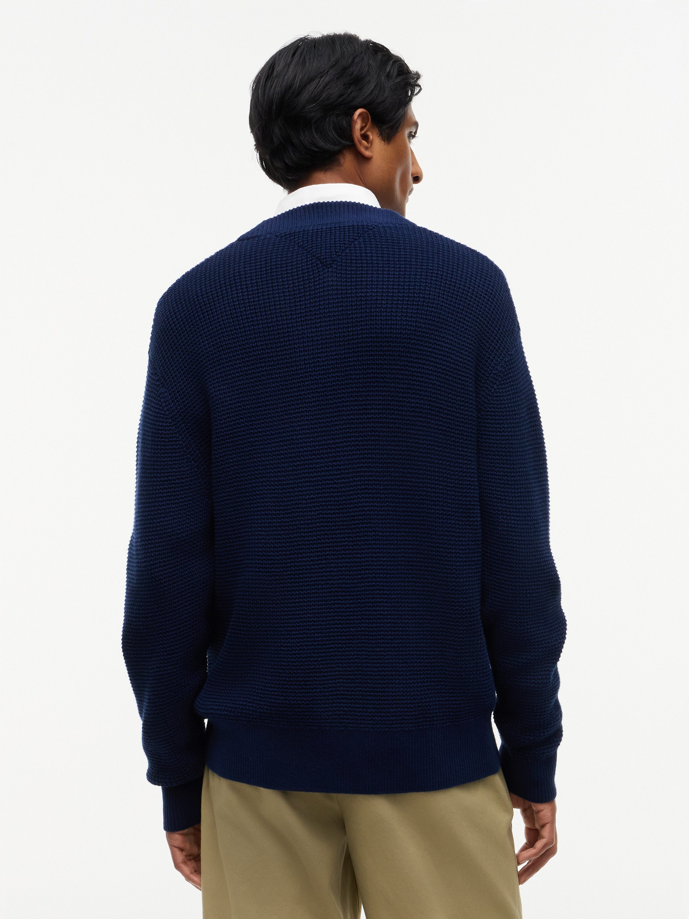 Tommy Hilfiger Cardigan WAFFLE STRUCTURE mit modischer Struktur und aufgesetzte Taschen