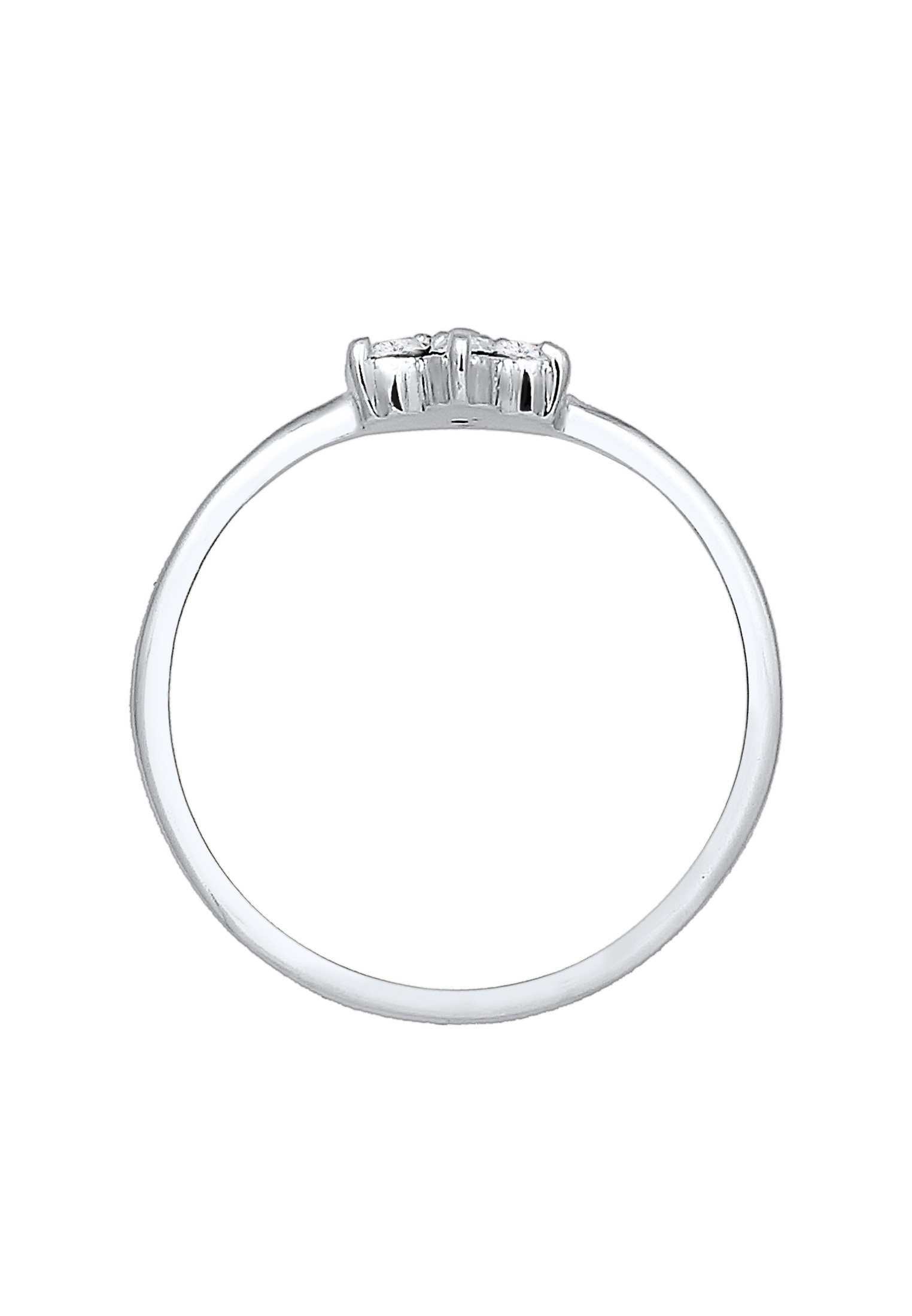 Elli Premium Verlobungsring Blume mit Kristallen von Swarovski® 925 Sterling Silber