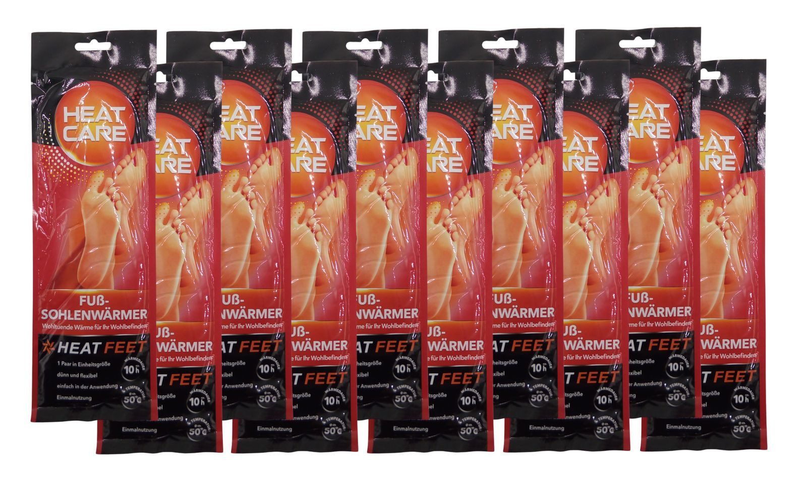 BURI Fußwärmer 10 Paar Fußsohlenwärmer "Heat Feet" Wärmesohlen Schuhwärmer Sohle Fußw