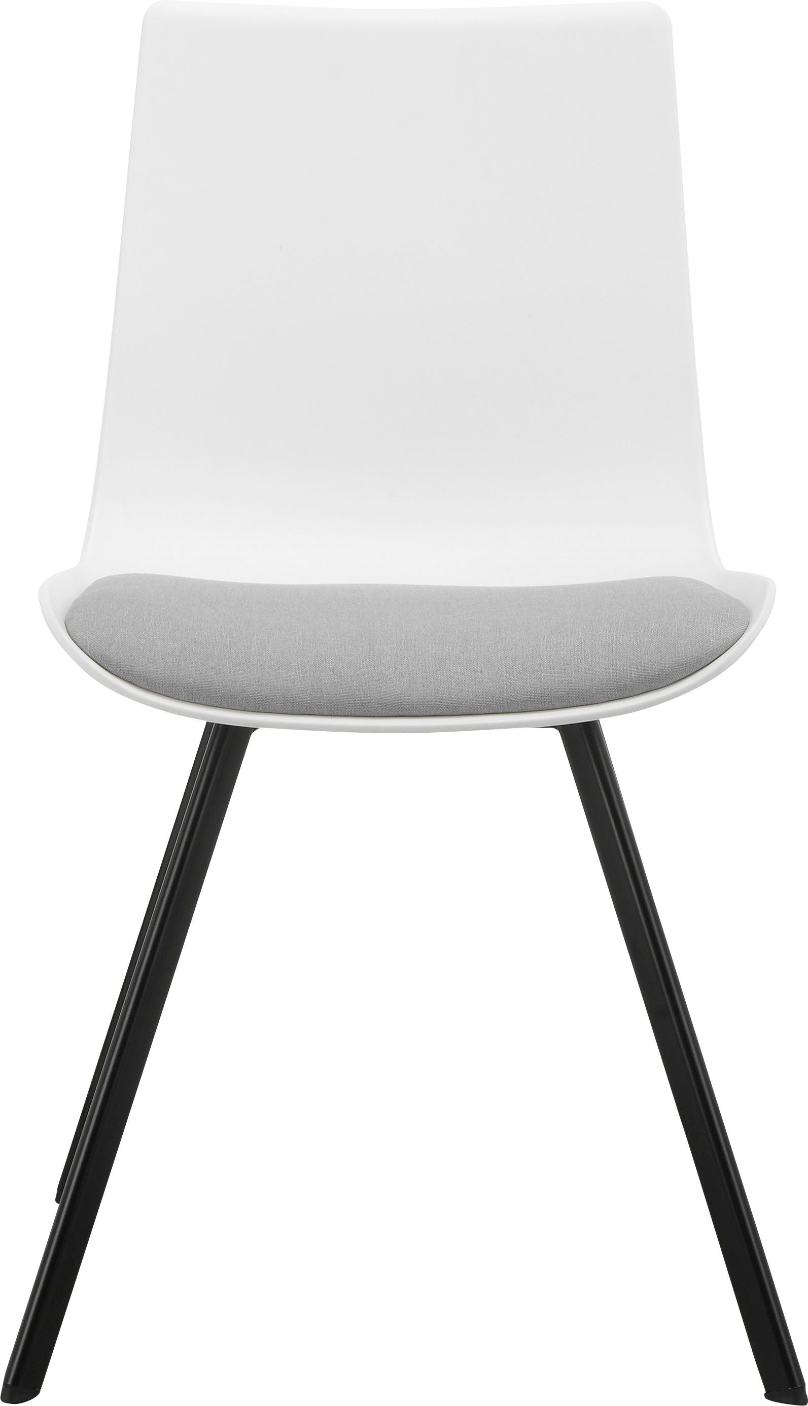 weiß Sitzkissen, (2 Metall, Gestell Esszimmerstuhl St), Sitzhöhe cm grau aus Ayden festmontierte 48 | INOSIGN