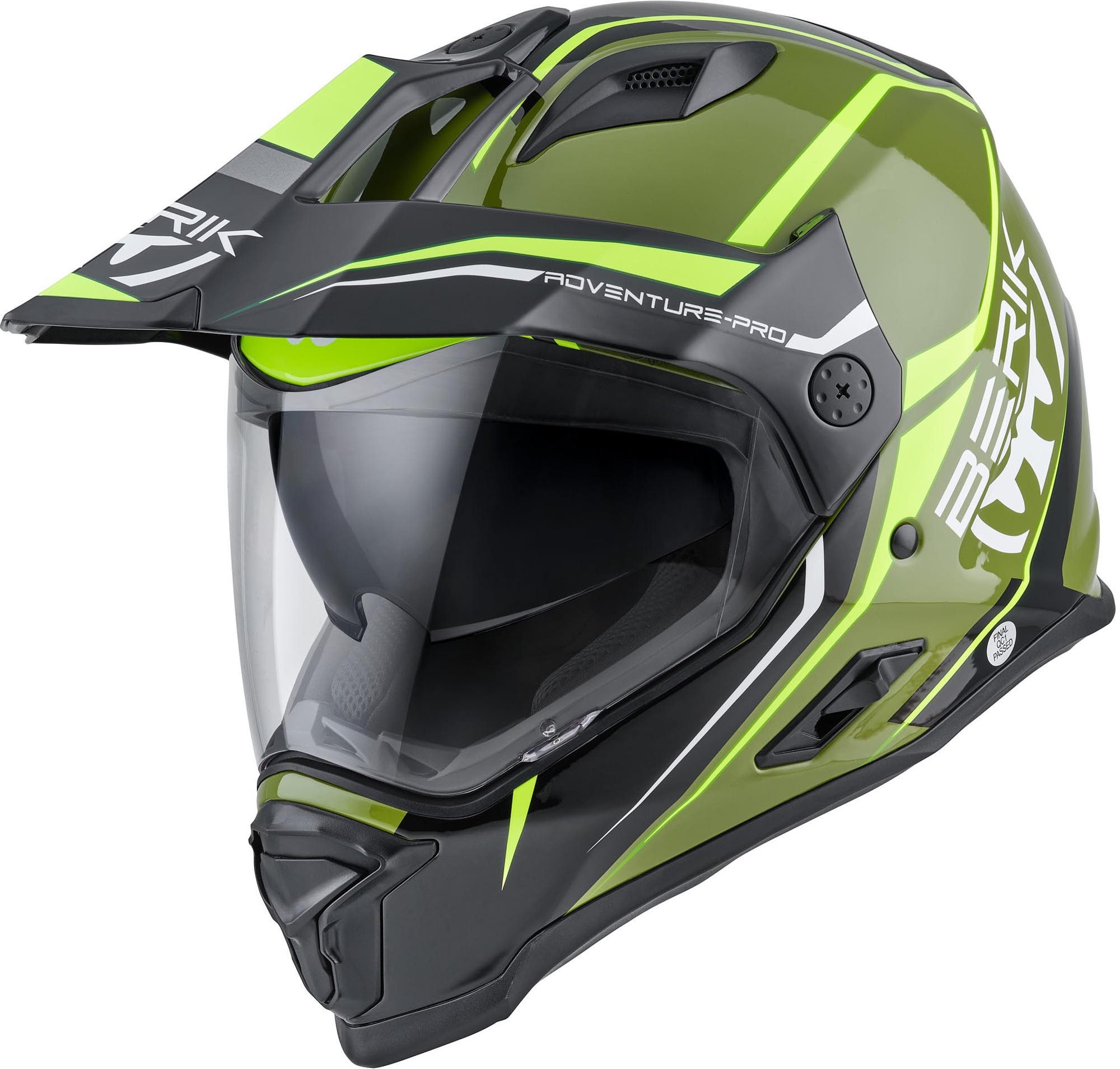Berik Motocrosshelm MX313 Volstom Adventure Pro Enduro Helm, vorbereitet für Kommunikationssystem,herausnehmbares Innenfutter