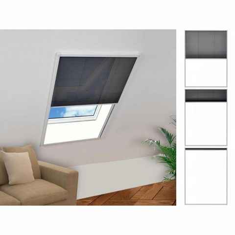 vidaXL Insektenschutz-Fensterrahmen Insektenschutz-Plissee für Fenster Aluminium 60 x 80 cm Fliegengitter