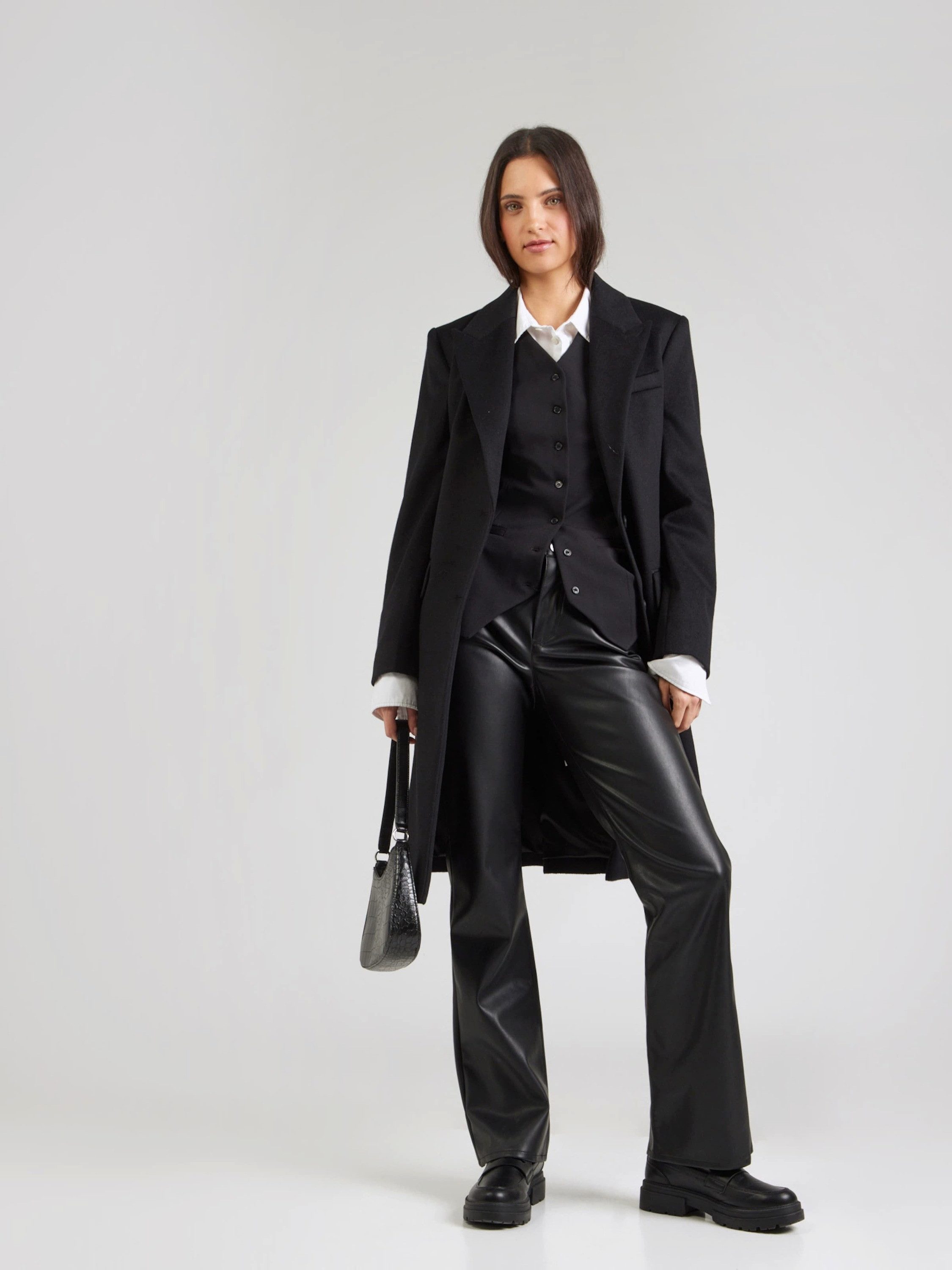 Monari Lederimitathose (1-tlg) Plain/ohne Details