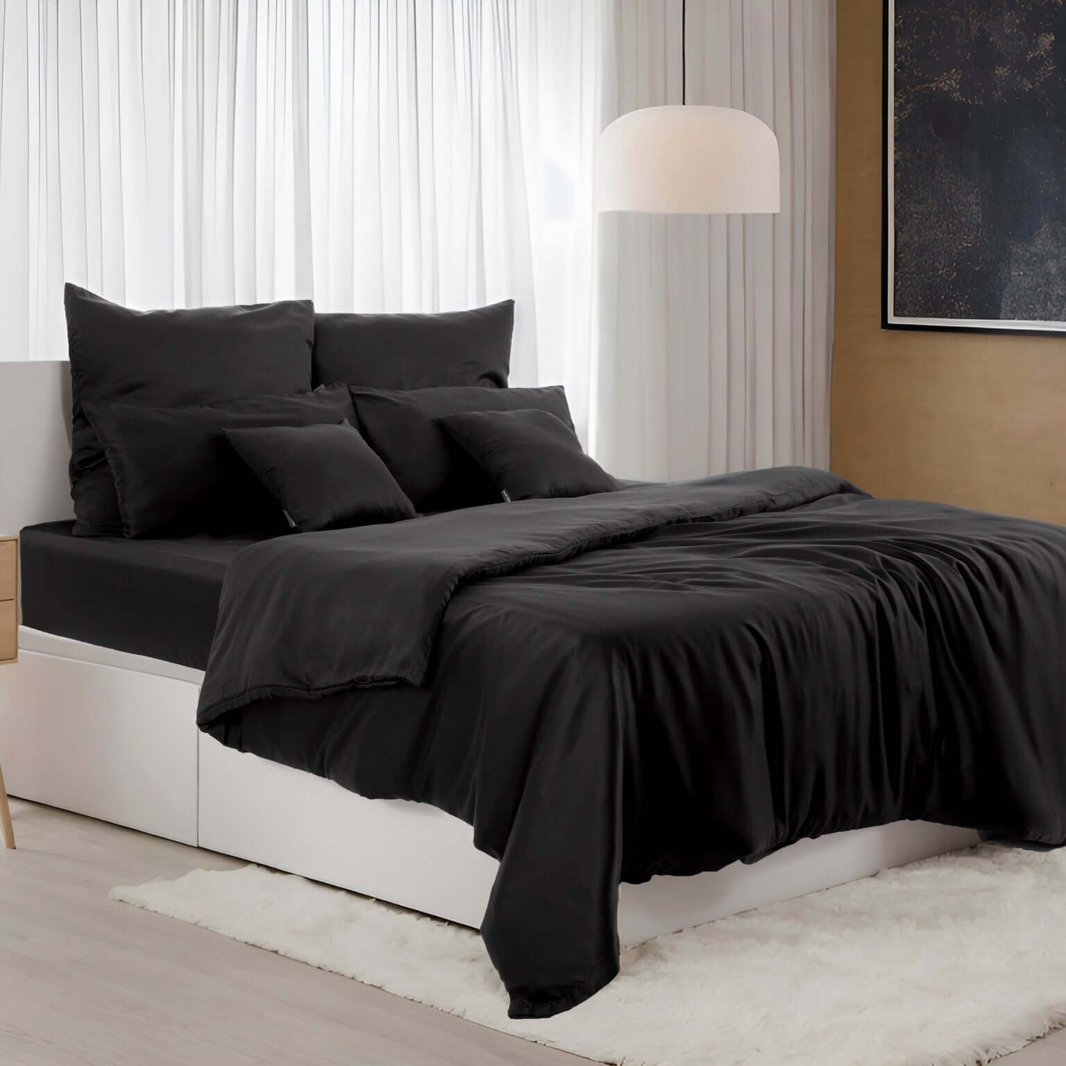 twenty:three® Bettbezug Lyocell Deckenbezug Jet Black, günstig online kaufen
