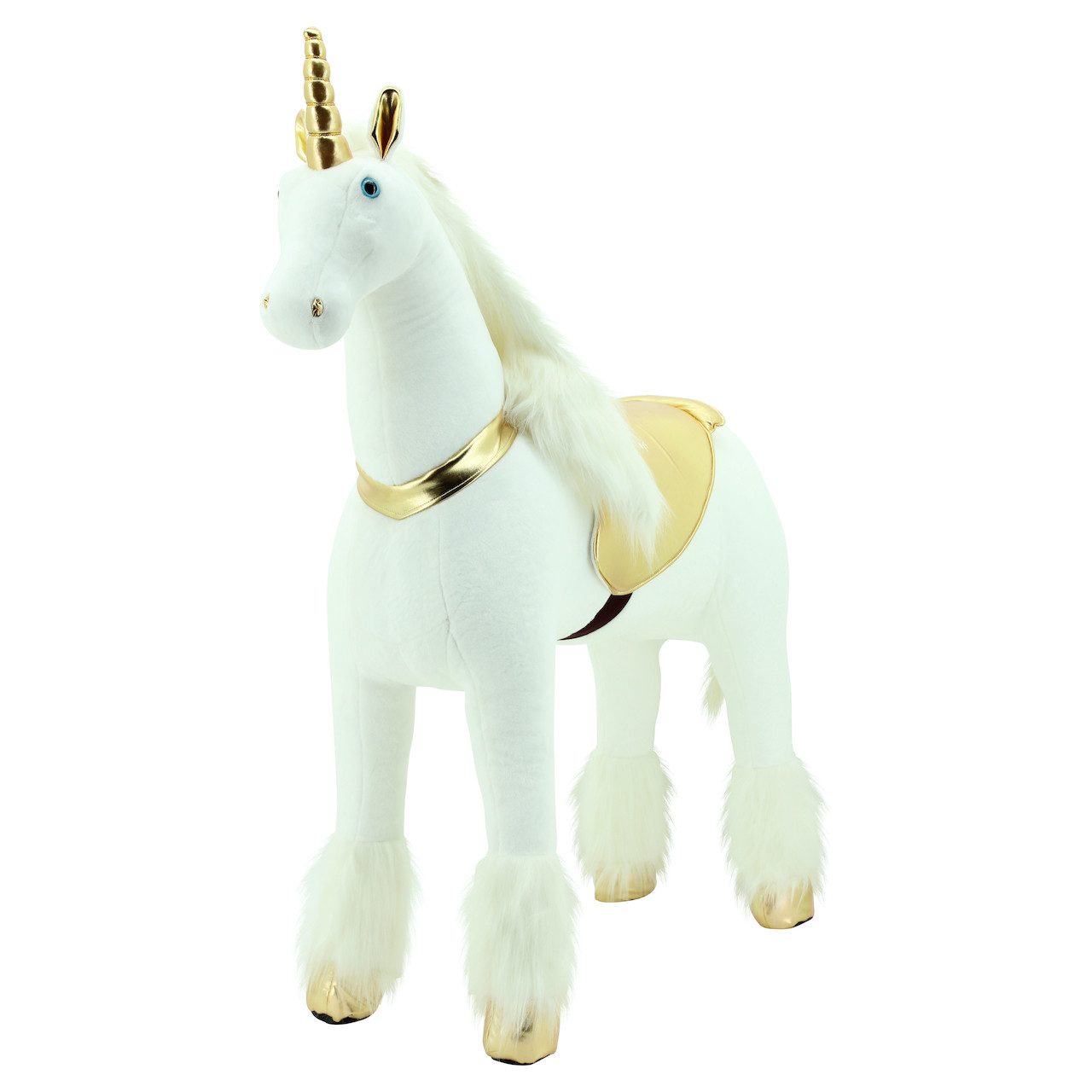 Sweety-Toys Stehpferd Sweety Toys 11308 Stehpferd Einhorn Pferd 125cm robuster Stahlunterbau