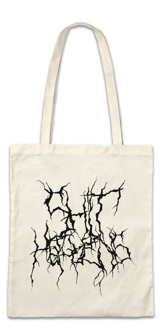 Beuteltasche Shit Happens Blackmetal Typo Stofftasche Black Norwegian True Metal