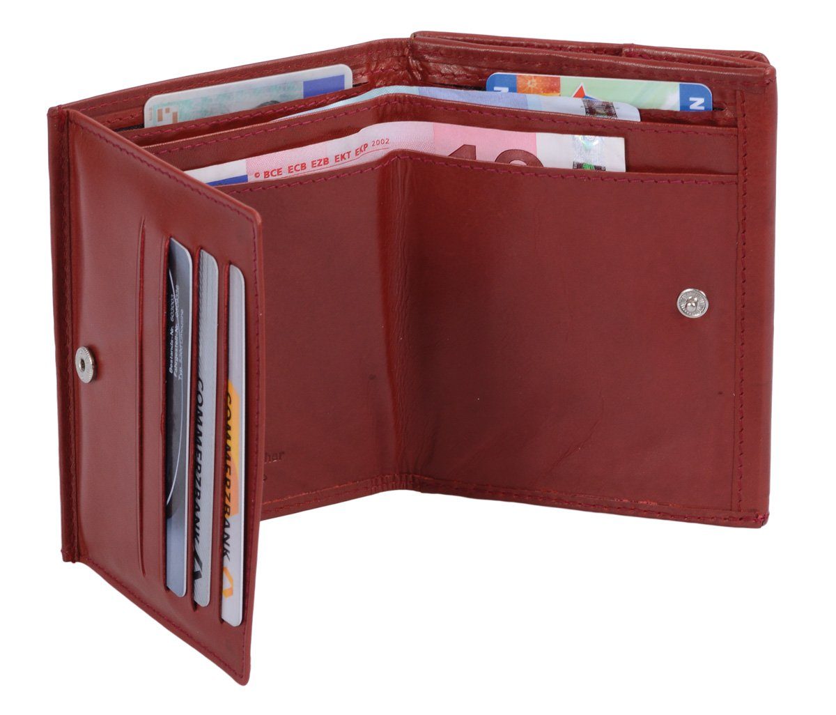 GlücksNugget Geldbörse große rote Wiener Schachtel Geldbörse Echt Leder, XX günstig online kaufen