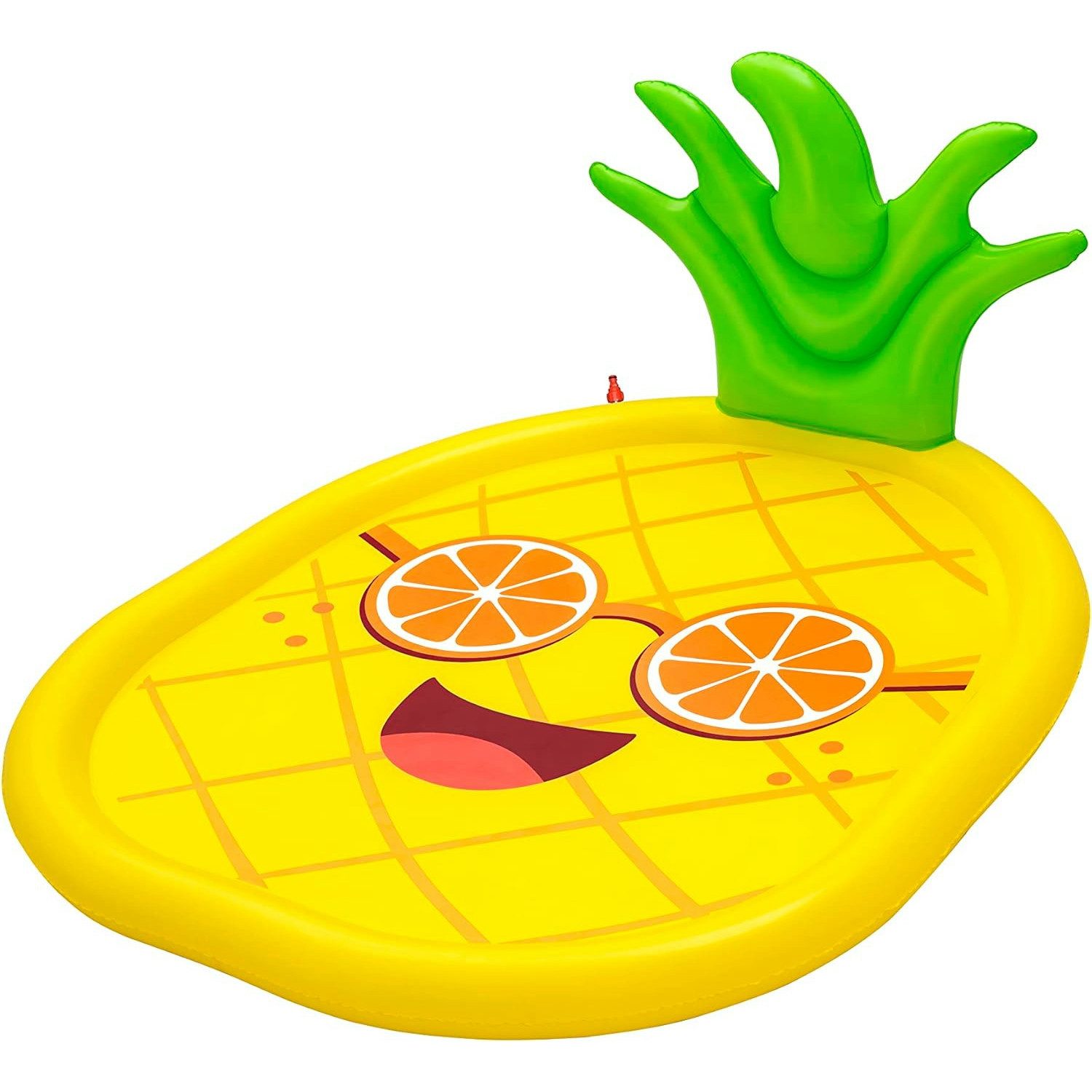Bestway Planschbecken Wassermatte Sunny Pineapple (196x165cm), mit Wassersprinkler