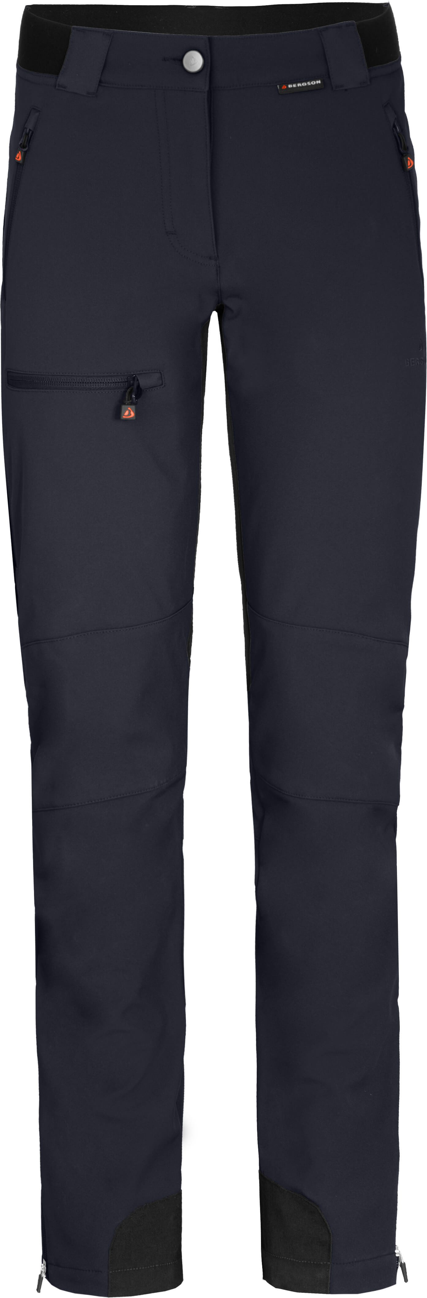 Bergson Outdoorhose BRYNE COMFORT (slim) Damen Winter Softshellhose, mit warmem Innenfleece & elastischem Gesä