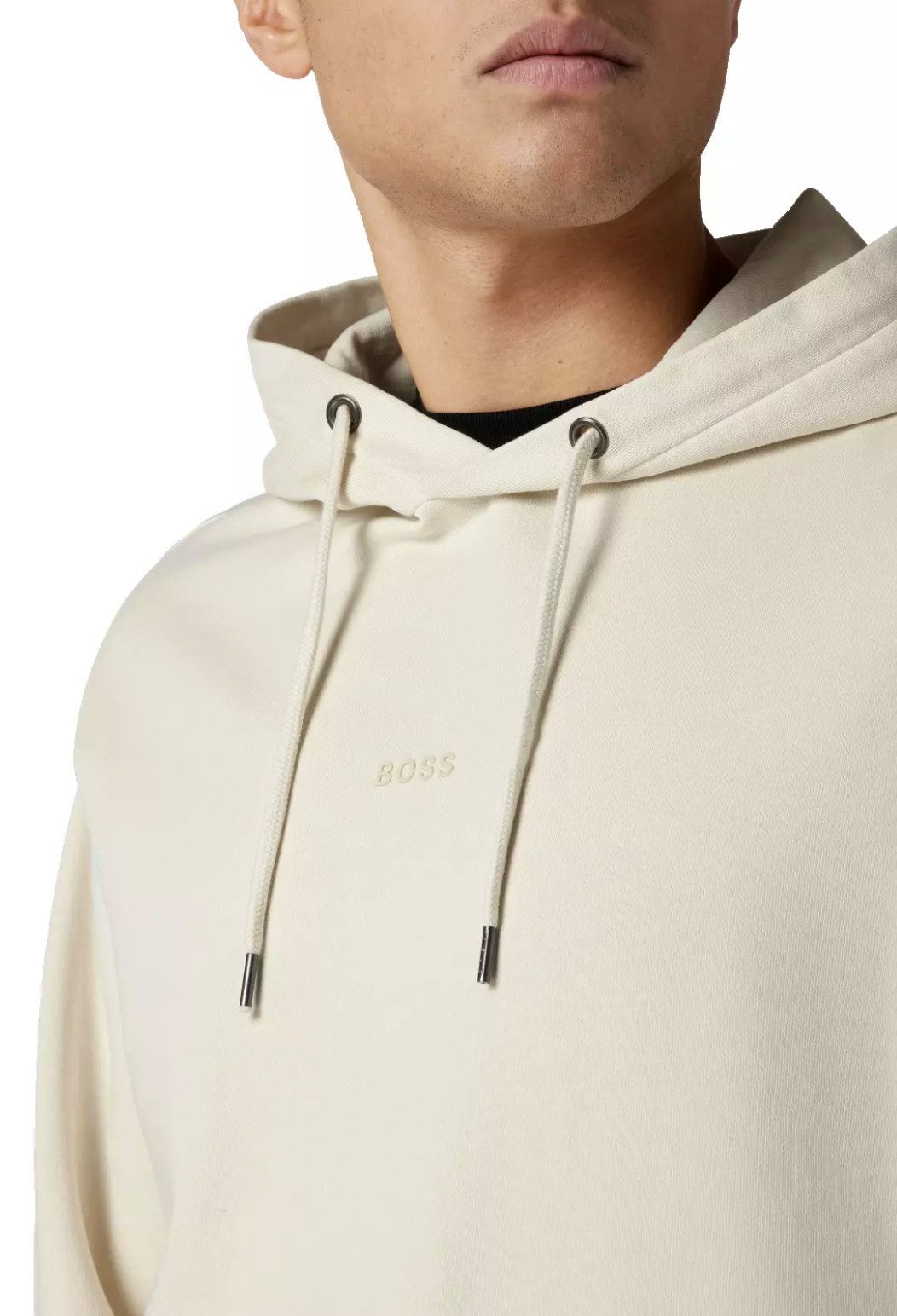 BOSS Kapuzensweatshirt Herren Wefade Hoody Kapuze mit Kordelzug, dezentes Logo-Detail, gerippte Bündchen