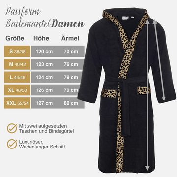 CLASS HOME COLLECTION Unisex-Bademantel Unisex Damen Herren Bademantel Morgenmantel Sauna Baumwolle Leopard, klassisch, 100% Baumwolle, Kapuze