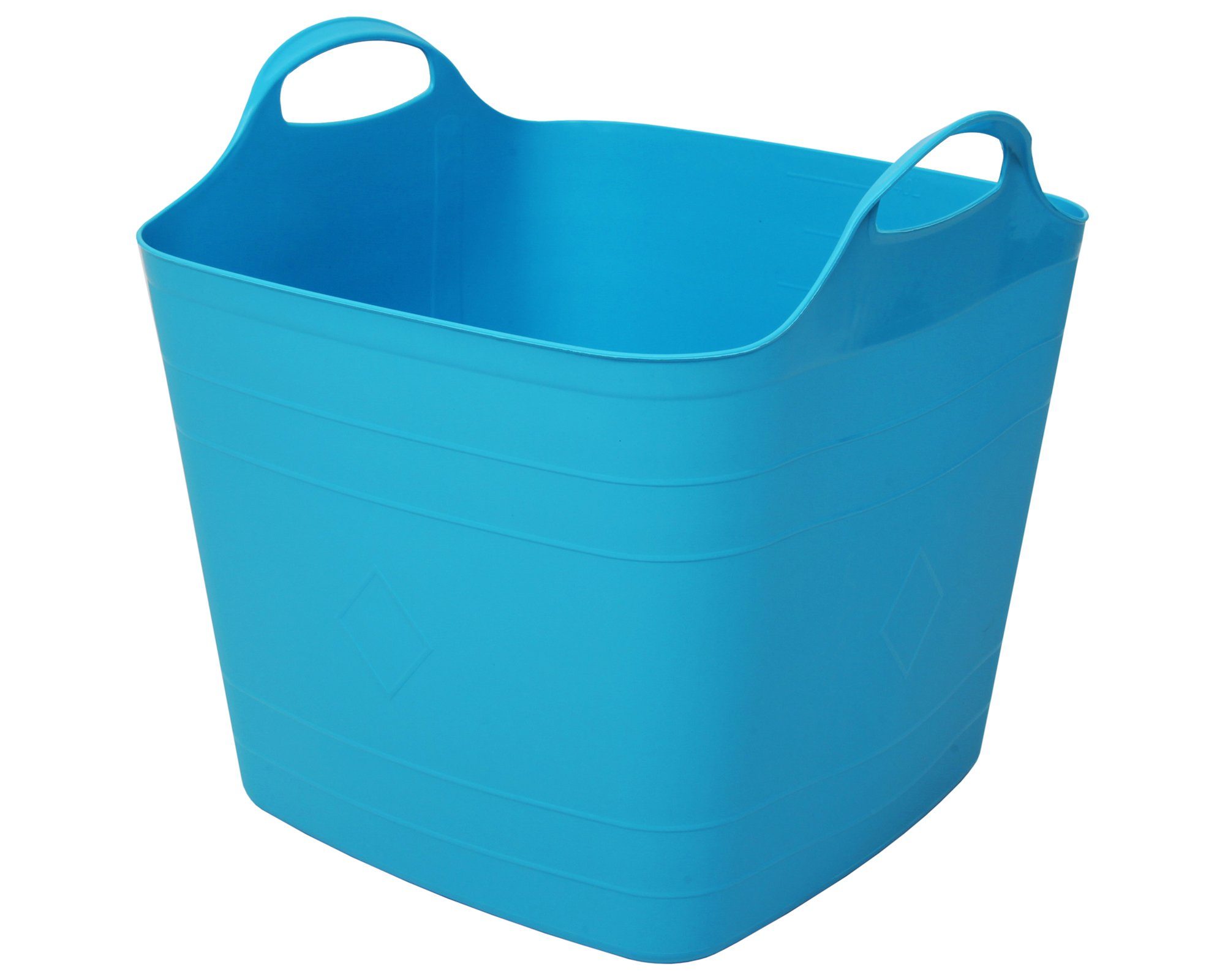 ONDIS24 Aufbewahrungskorb Flexi Tub Tragekorb Gartenkorb Wäschekorb Spielzeugeimer 40 Liter, mit Füllstandsanzeige himmelblau | Dekokörbe