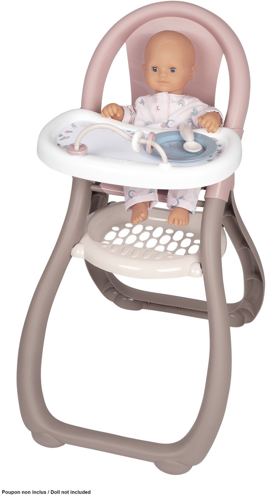 Smoby Puppenhochstuhl Baby Nurse, Puppenhochstuhl, rosa/beige