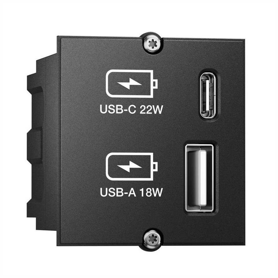 Bachmann USB-A&C Custom Modul Netzwerk-Adapter, 22W, Quickcharge