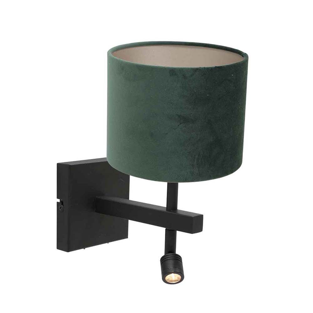 Steinhauer LIGHTING Wandleuchte, Leuchtmittel nicht inklusive, Wandleuchte Leseleuchte Bettleuchte Schlafzimmerlampe Textil grün