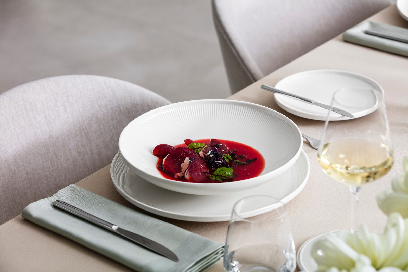 Villeroy & Boch Teller-Set Afina Speiseteller weiß 27cm Set6, Premium Porcelain