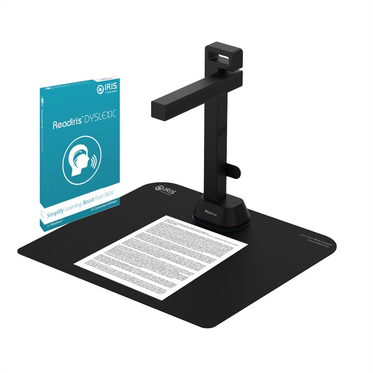 Iris by Canon IRIScan Desk 6 Pro Dyslexic A3 Dokumentenscanner Scanner, (Mobiler Desktop-Kamerascanner, 462992)