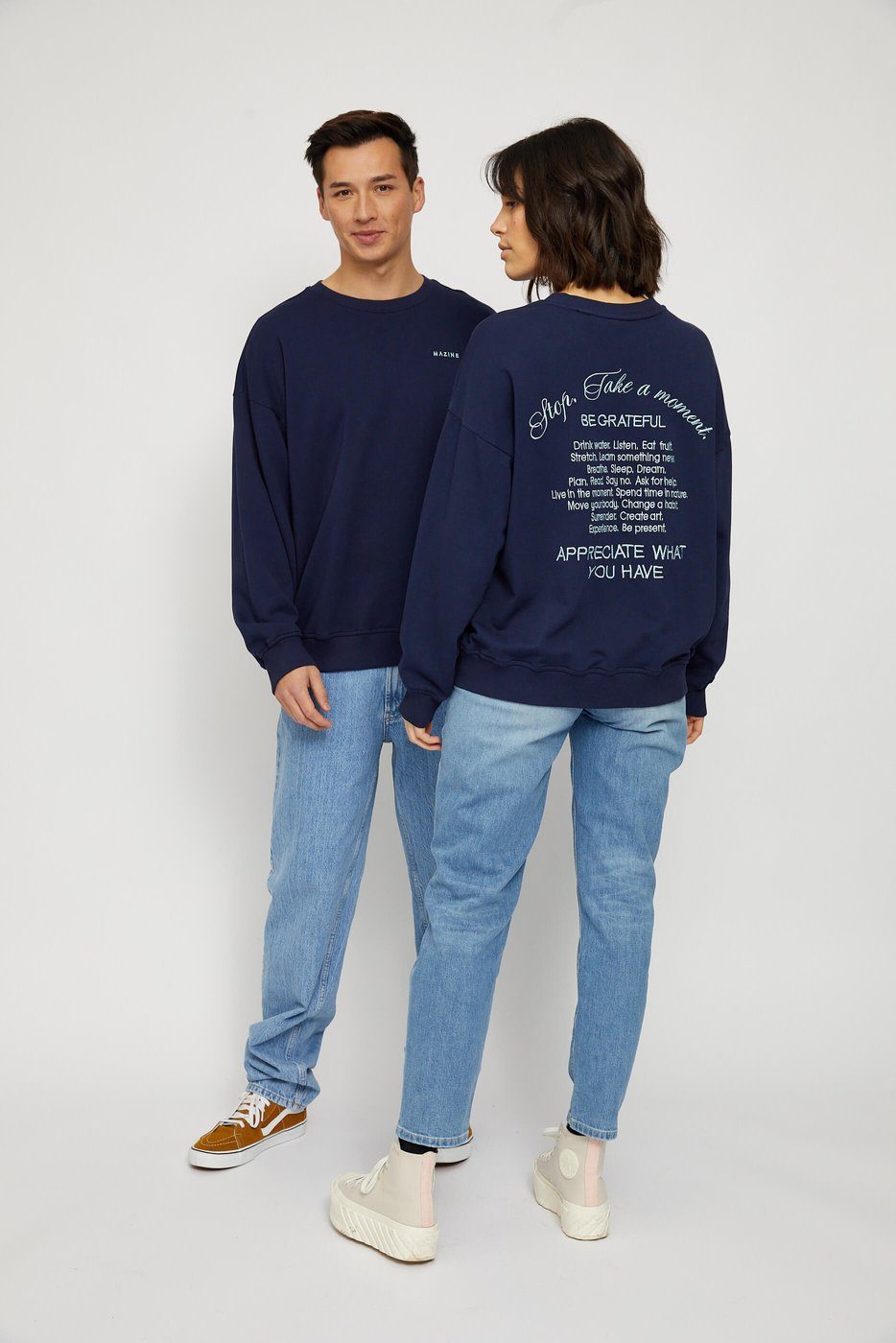 MAZINE Sweatshirt ROCKLAND SWEATER Blau Unisex Sweatshirt