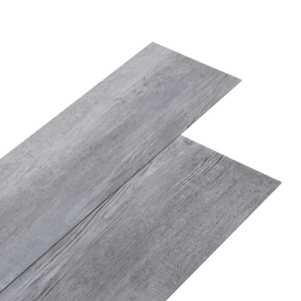 Teppichboden PVC-Fliesen 5,02 m² 2 mm Selbstklebend Matt Holz Grau, vidaXL