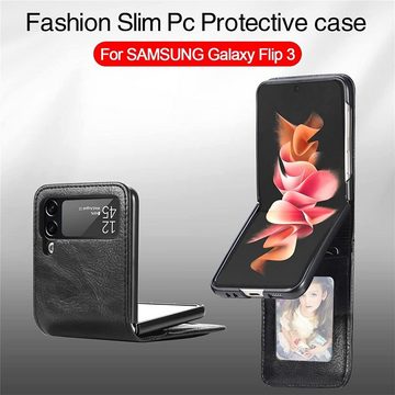 CoolGadget Handyhülle Flip Case Handyhülle für Samsung Galaxy Z Flip 3 6,7 Zoll, Hülle Klapphülle Schutzhülle für Samsung Z Flip 3 5G Flipstyle Cover