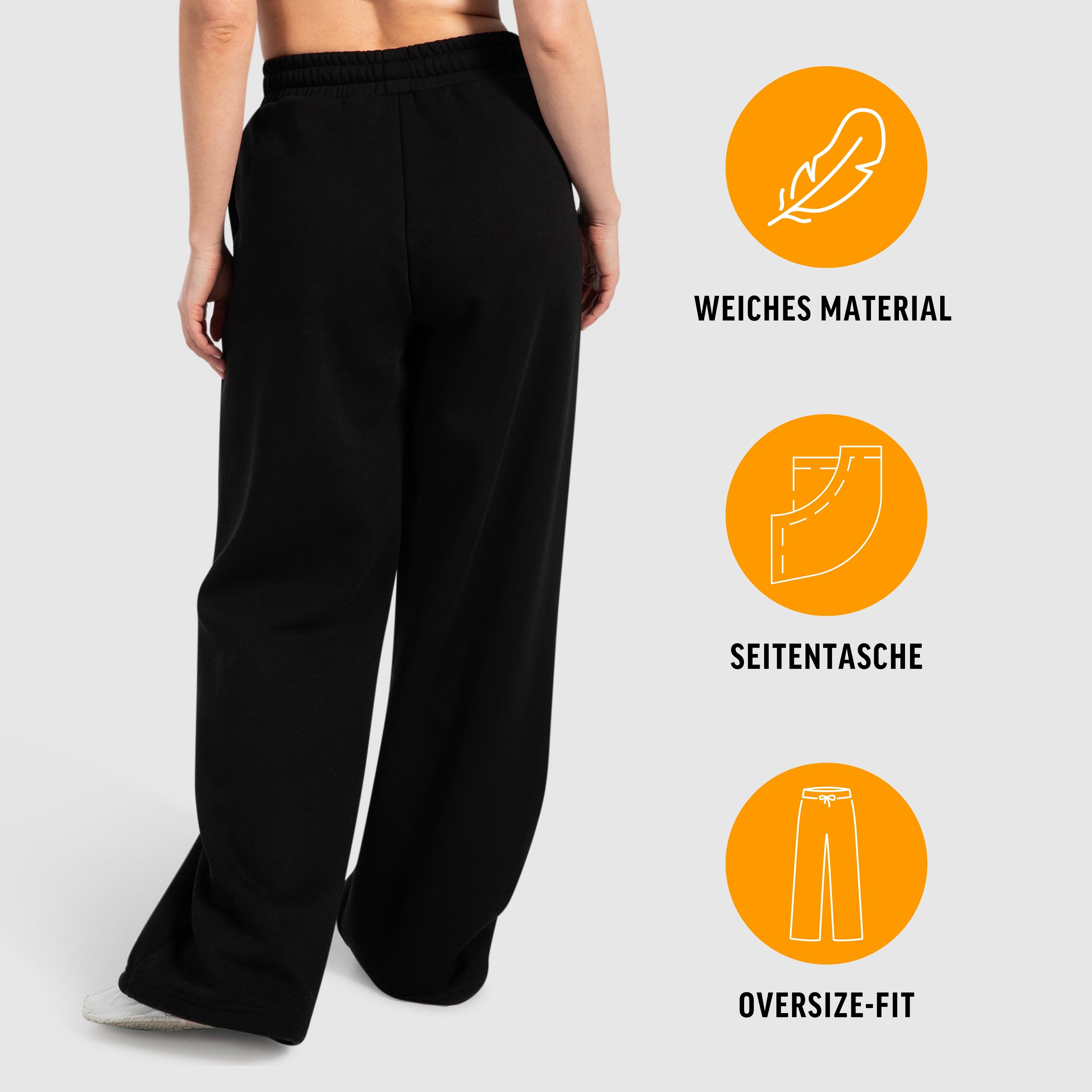 Smilodox Jogginghose Damen Siara, Bequeme Freizeithose mit Seitentaschen, Gym & Homewear Trainingshose mit verstellbarem Beinabschluss