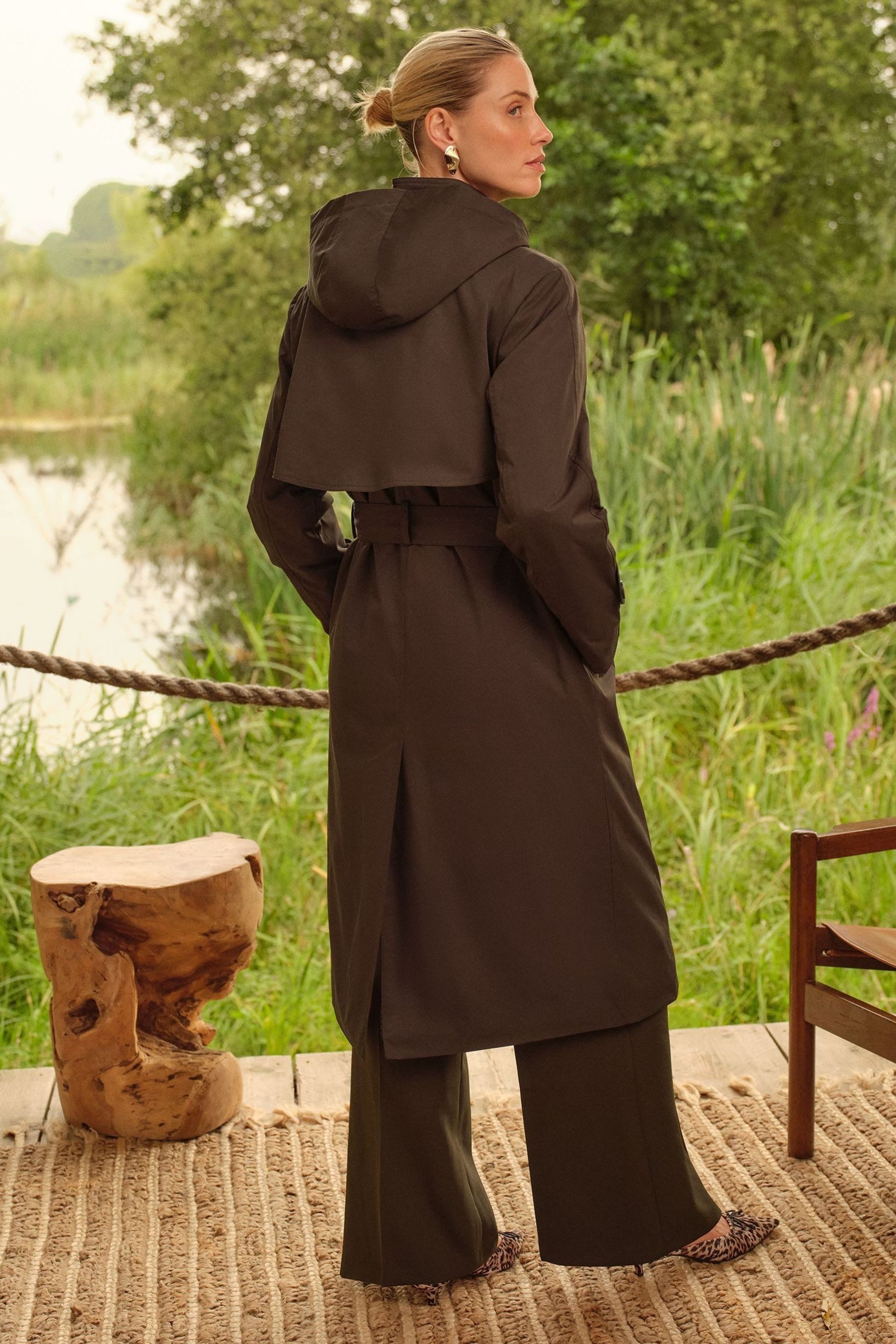 Love & Roses Trenchcoat Love & Roses Trenchcoat mit Kapuze, Regular (1-tlg)