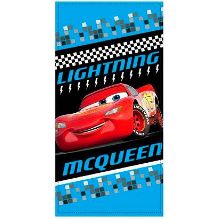 Disney Cars Duschtuch Kinder Badetuch "Cars 3" - Lightning McQueen 70 x 140 cm blau