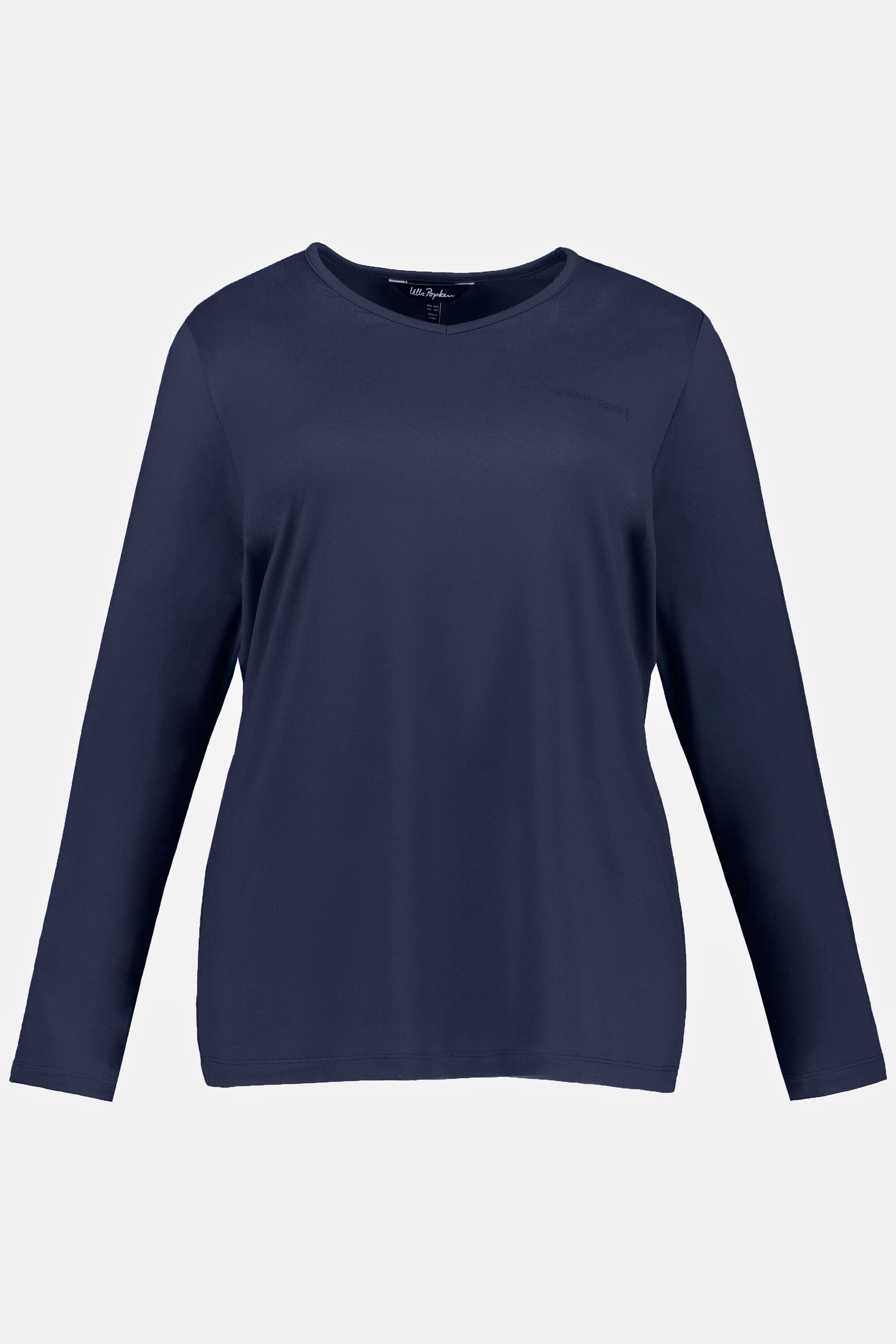 Ulla Popken Longsleeve Ski-Funktionsshirt schnelltrocknend Loop Langarm