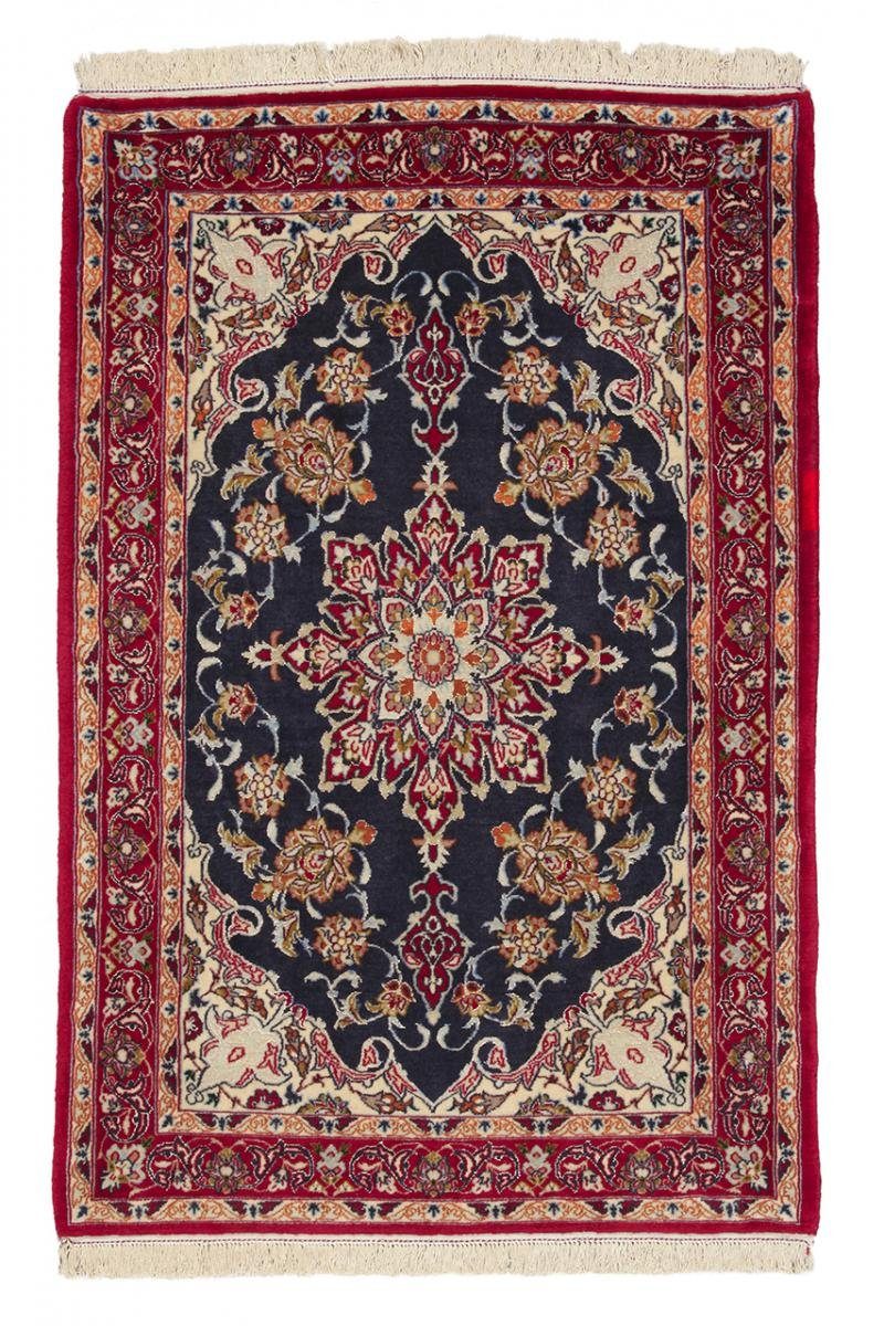 Orientteppich Isfahan Seidenkette 69x108 Handgeknüpfter Orientteppich, Nain Trading, rechteckig, Höhe: 6 mm
