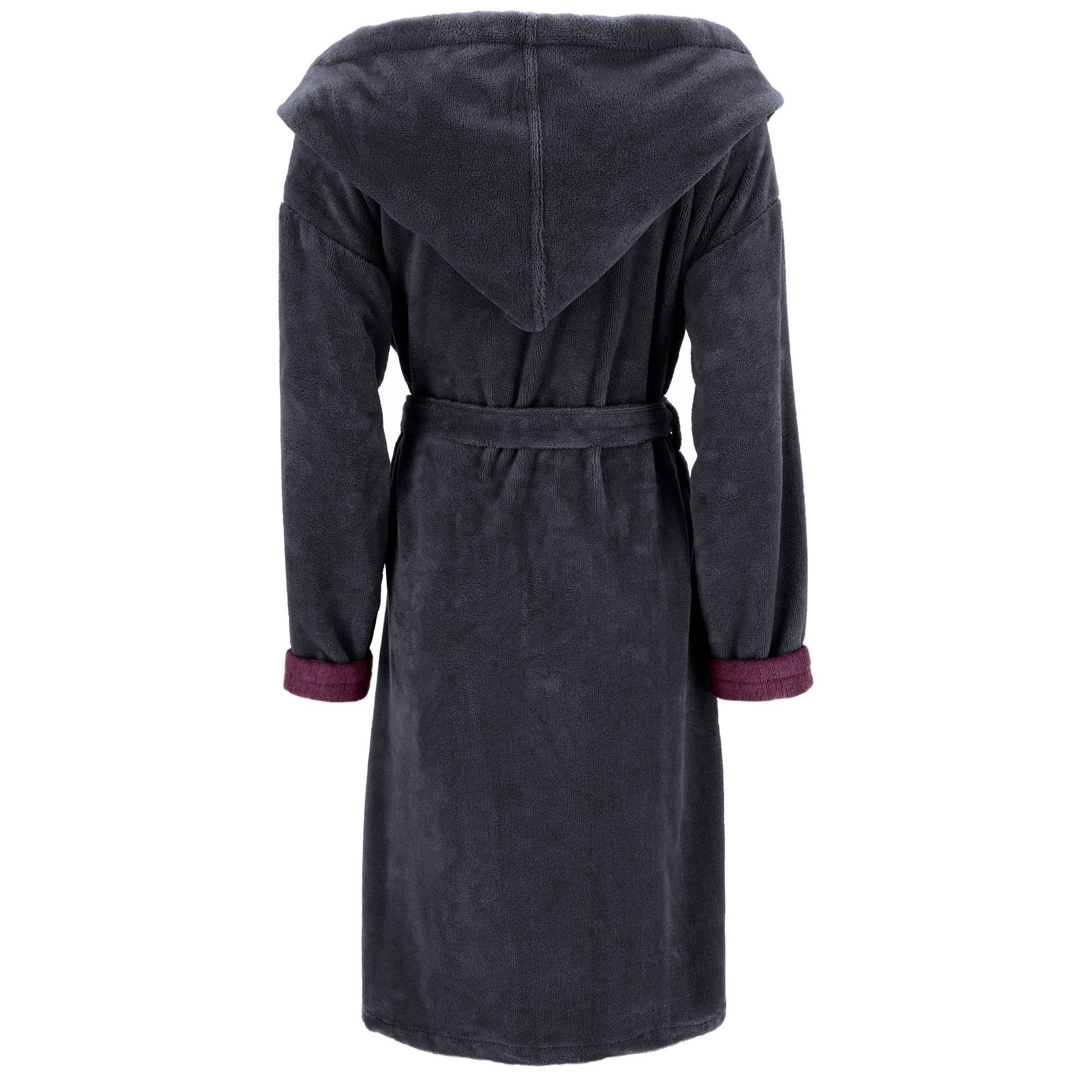 Vossen Damenbademantel Balance Carmen Kapuze Velours, Kapuze, 45% Polyester günstig online kaufen