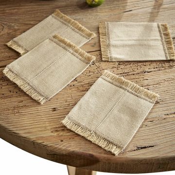 Platzset, Platzset und Untersetzer 4er Set Abitain beige, Mirabeau