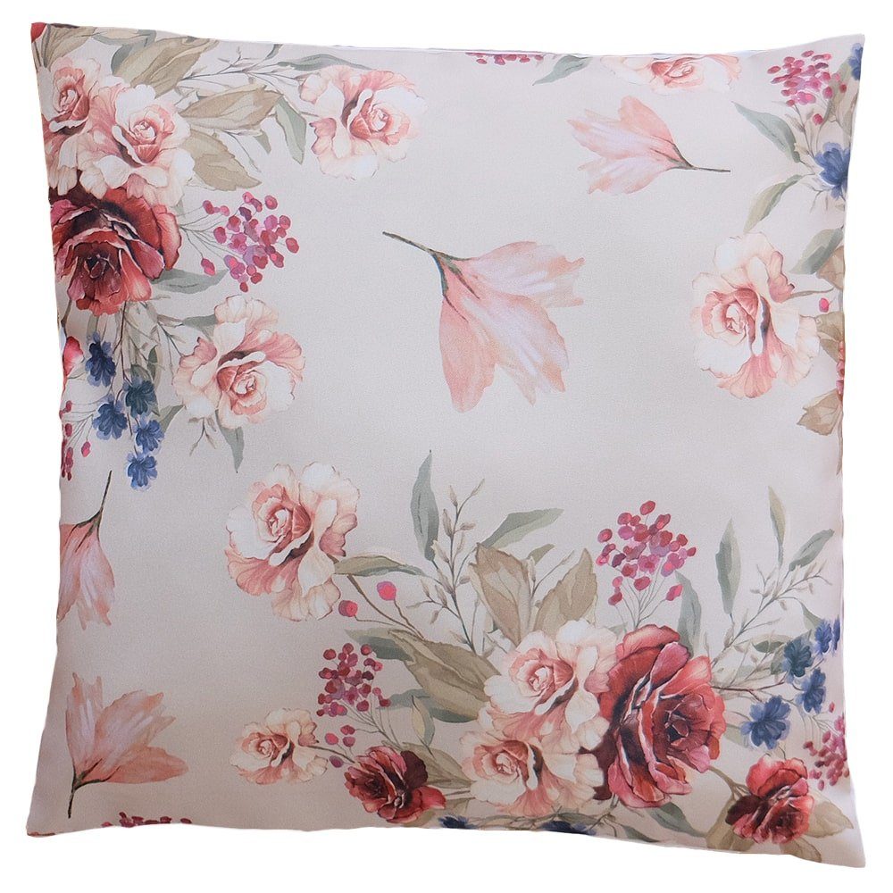matches21 HOME & HOBBY Kissenbezüge Kissen-Bezug Blüten Rosen alt-rosa bunt günstig online kaufen