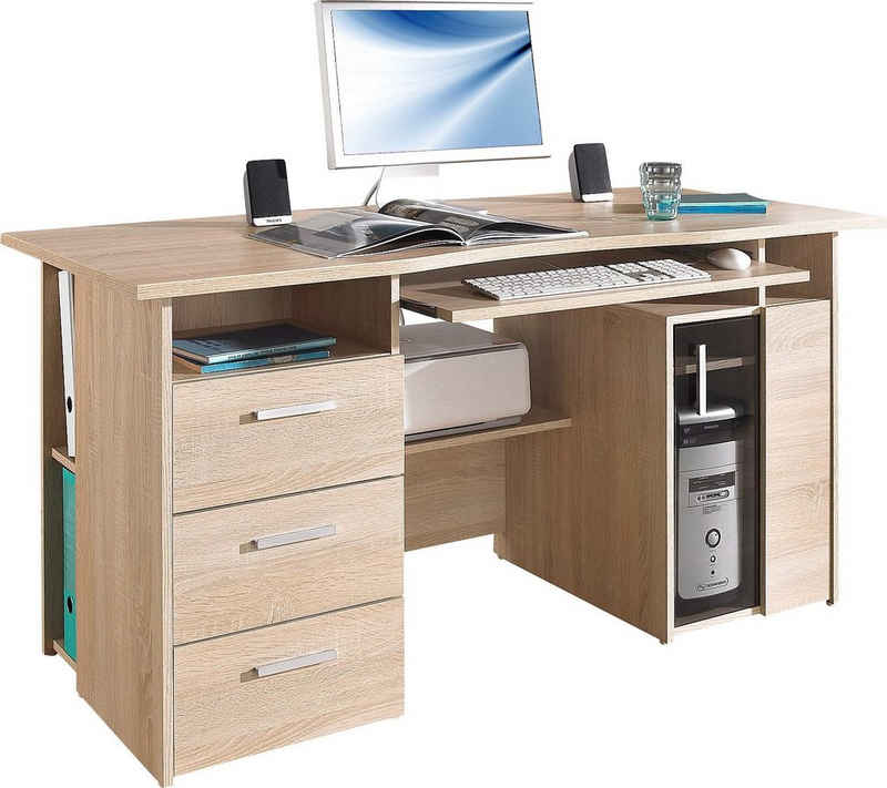 Maja Möbel Computertisch Heide, mit Tastaturauszug und Druckerfach
