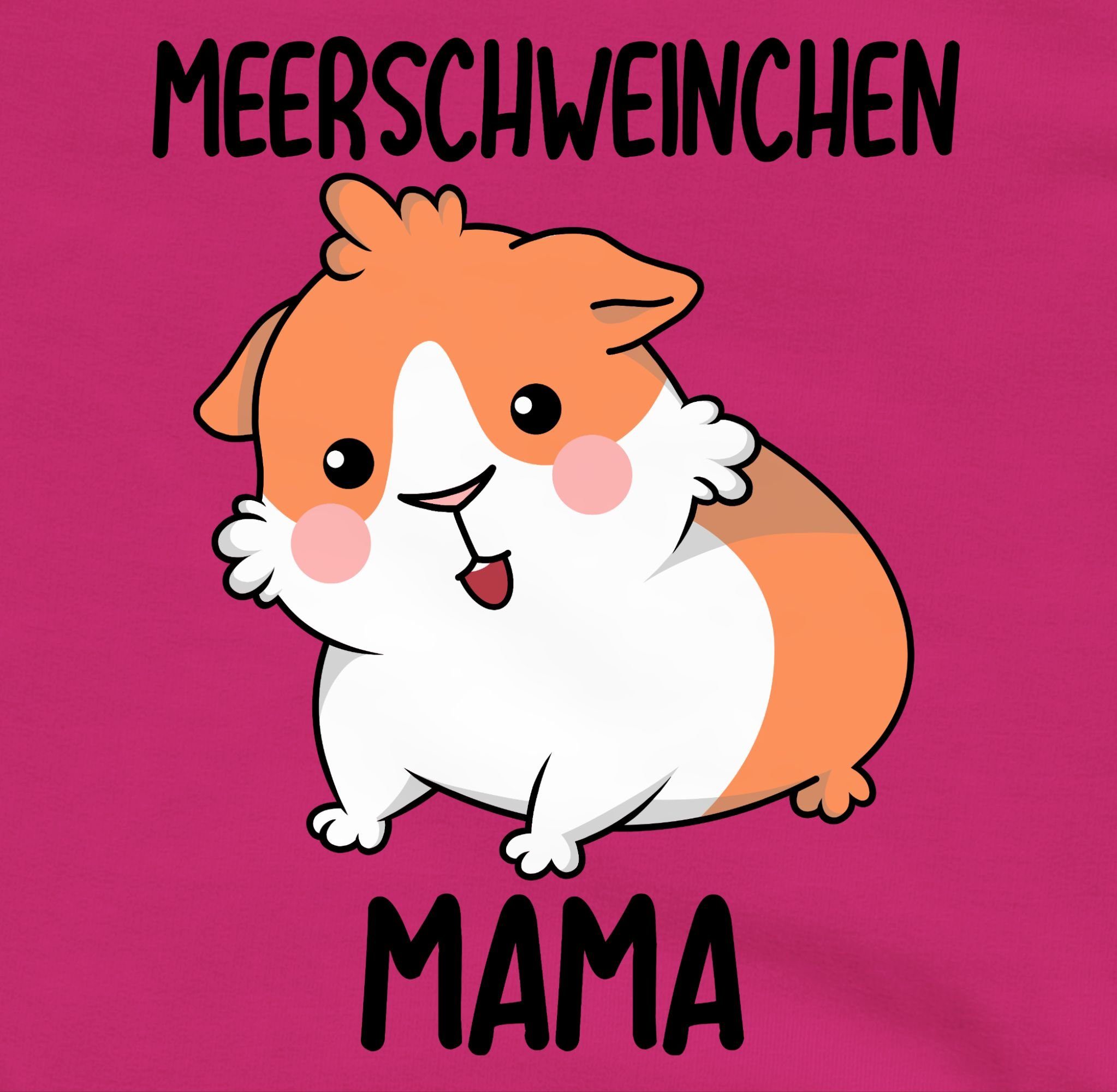 Meerschweinchen Shirtracer Print Mama Sweatshirt Tiermotiv Fuchsia Animal 1