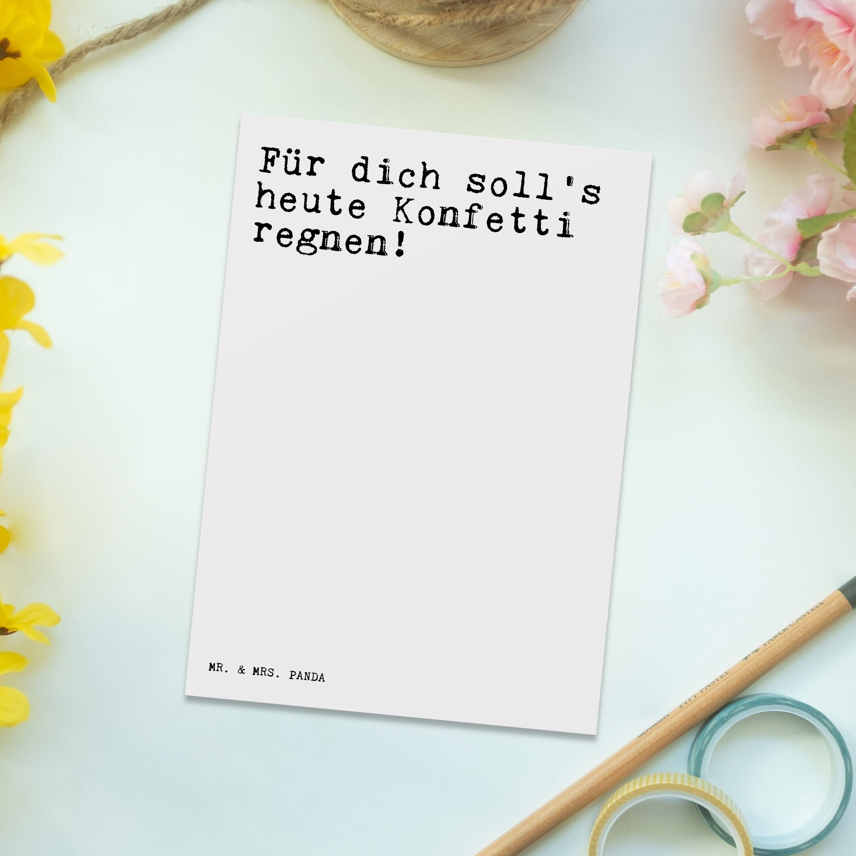 Panda - Mrs. Geschenk, Geburtstagskarte soll's Für & Postkarte - dich Freund, heute... Mr. Weiß