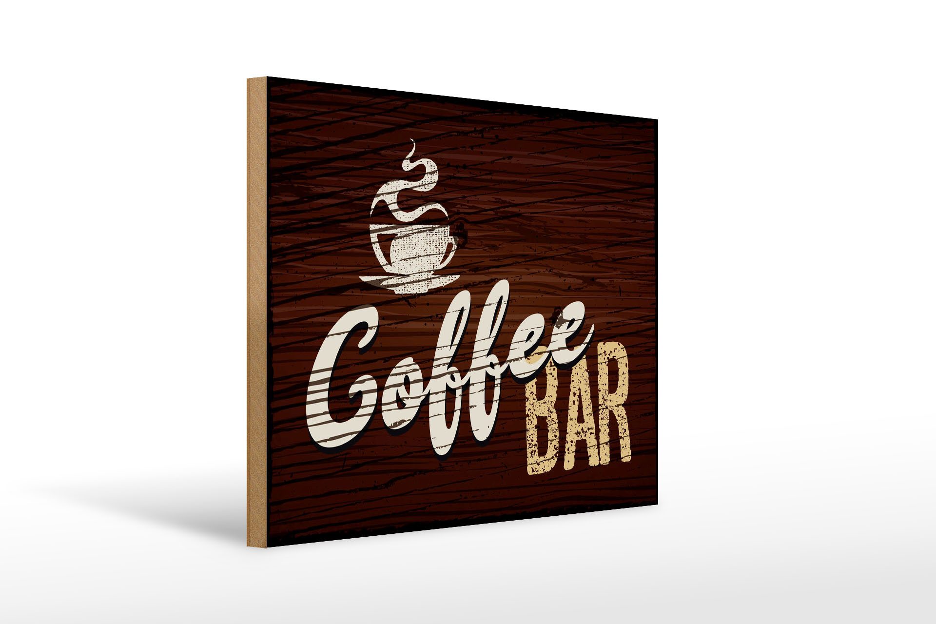 Holzbild Spruch 30x40cm Coffee Bar