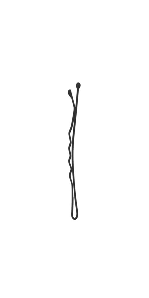 Sibel Haarklammer Sibel 1-Leg Metal Grips Wavy Black 50mm-24st