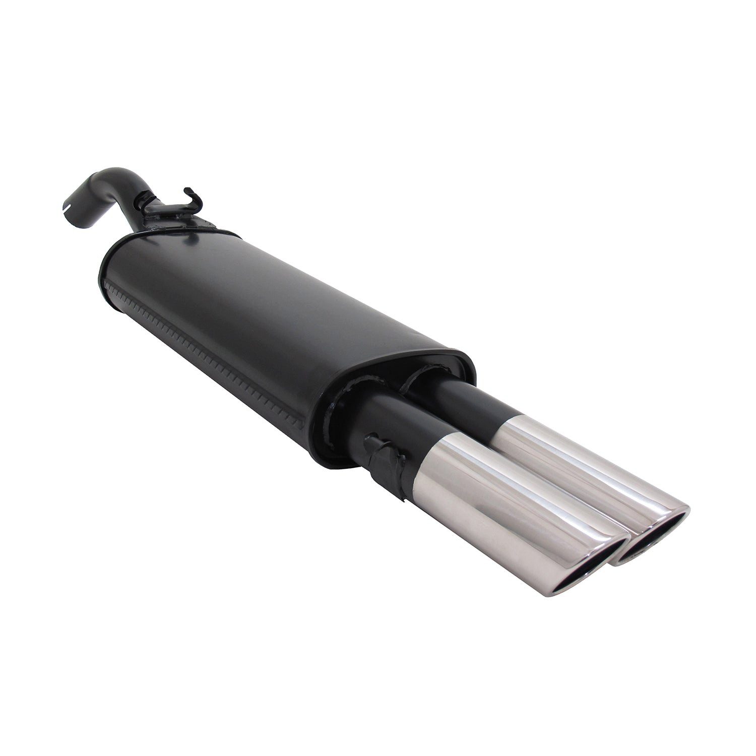 OMAC Auspuff-Flexrohr Novus Sportauspuff für VW Golf 2 19E 2x76mm Endschalldämpfer mit ABE, (1-tlg), Leicht austauschbar - Doppelter Ausgang