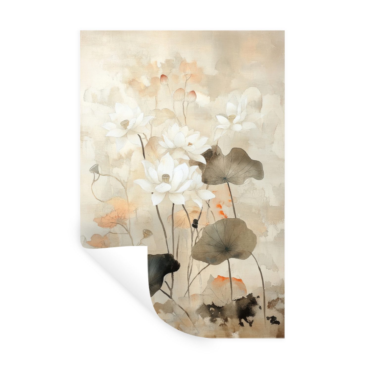 MuchoWow Wandsticker Blumen - Japandi - günstig online kaufen