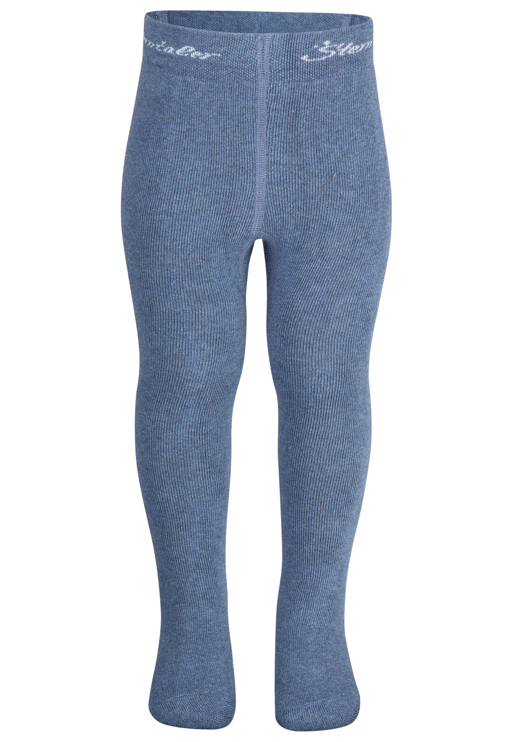 Sterntaler® Strickstrumpfhose Strumpfhose uni (1 St. Babystrumpfhose unifarben, Strumpfhose Vollplüsch) Krabbelstrumpfhose aus Baumwolle und Komfortbund