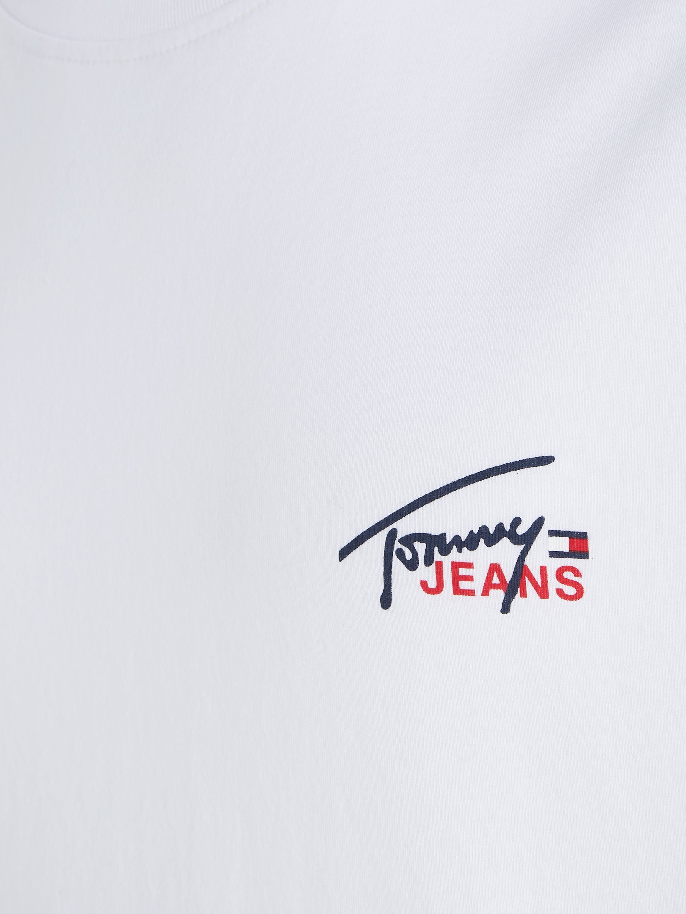 SMALL TJM Tommy T-Shirt White TEE Jeans FLAG CLSC