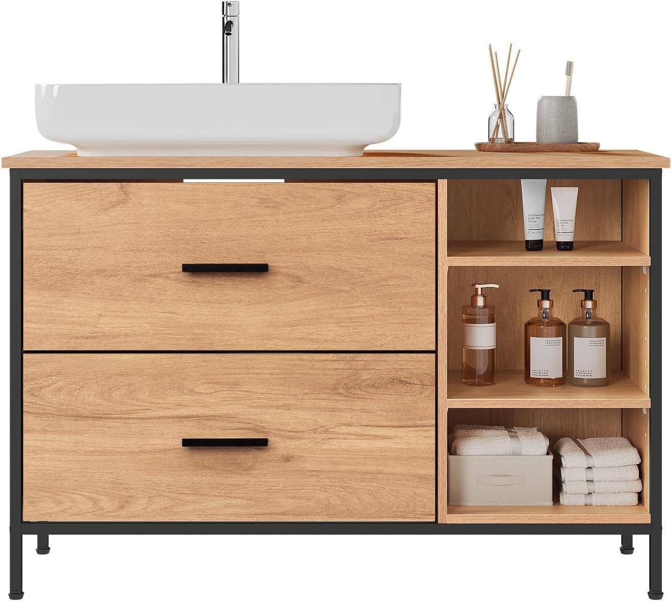 EUGAD Waschbeckenunterschrank (1-St) Badezimmerschrank mit 2 günstig online kaufen