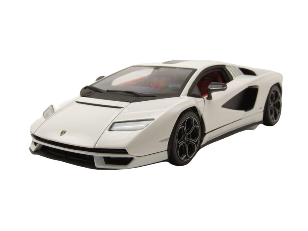 Bburago Modellauto Lamborghini Countach LPI 800-4 2022 weiß, Maßstab 1:24