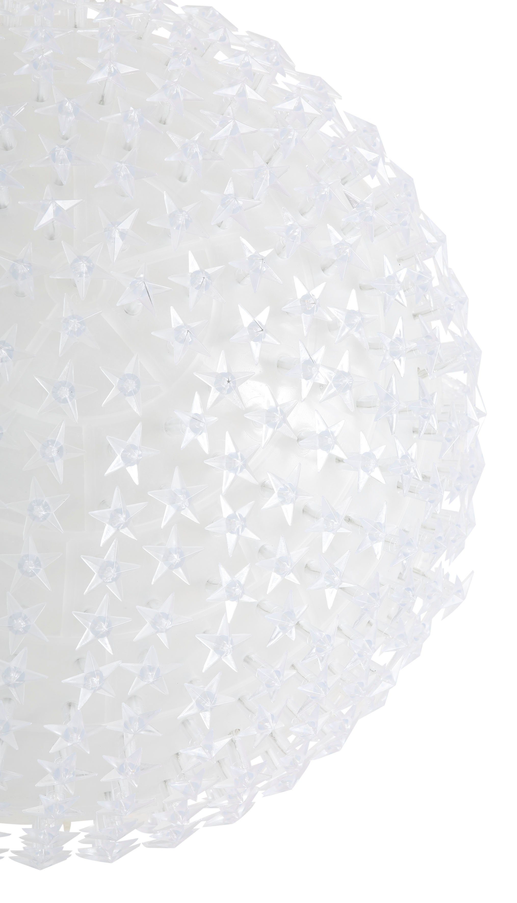 AM Design LED Dekolicht, LED fest integriert, Warmweiß, LED Kugel mit Sternen, Weihnachtsdeko aussen